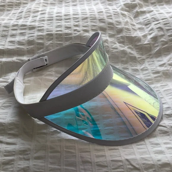 White Adjustable Band Visor - Picture 1 of 7